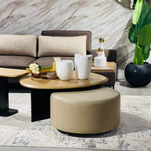 Modern L-Shape Sofa Set with Side Tables – Fabric Living Room Furniture