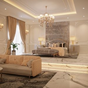 Luxury Upholstered Bedroom Suite |Modern Curved Sectional Sofa